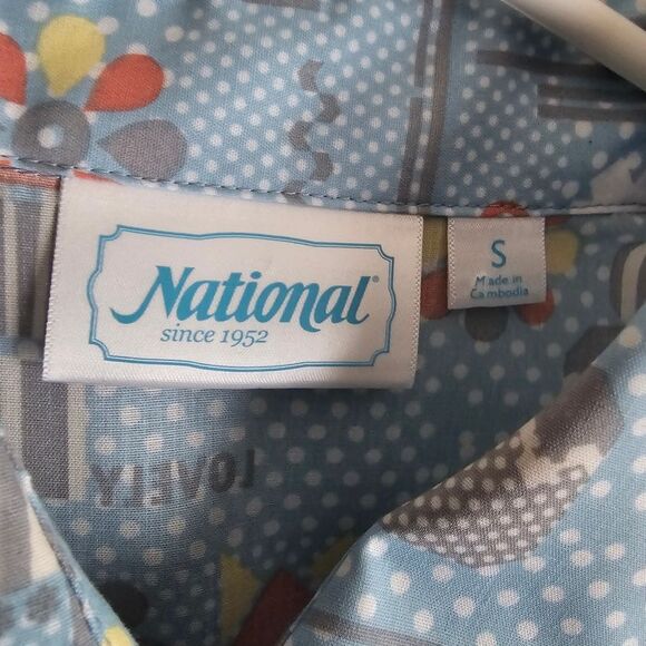 Blue Patterned Women's Nightgown - Picture 3 of 8